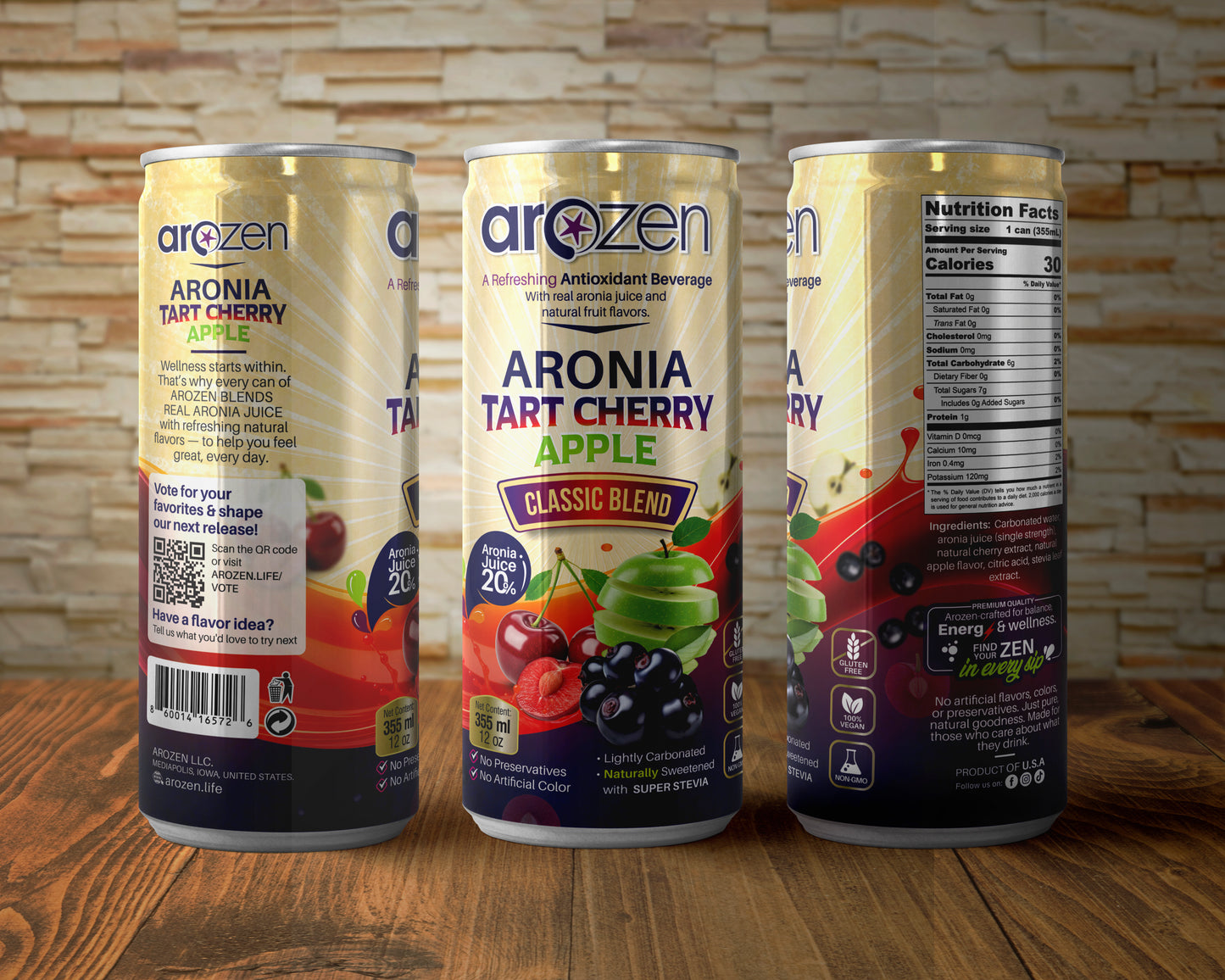 Tart Cherry Apple Aronia Antioxidant Beverage – 12-Pack