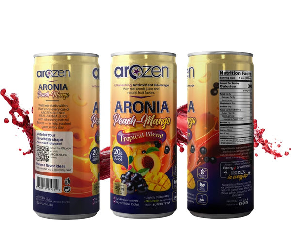 Peach Mango Aronia Antioxidant Beverage – 12-Pack