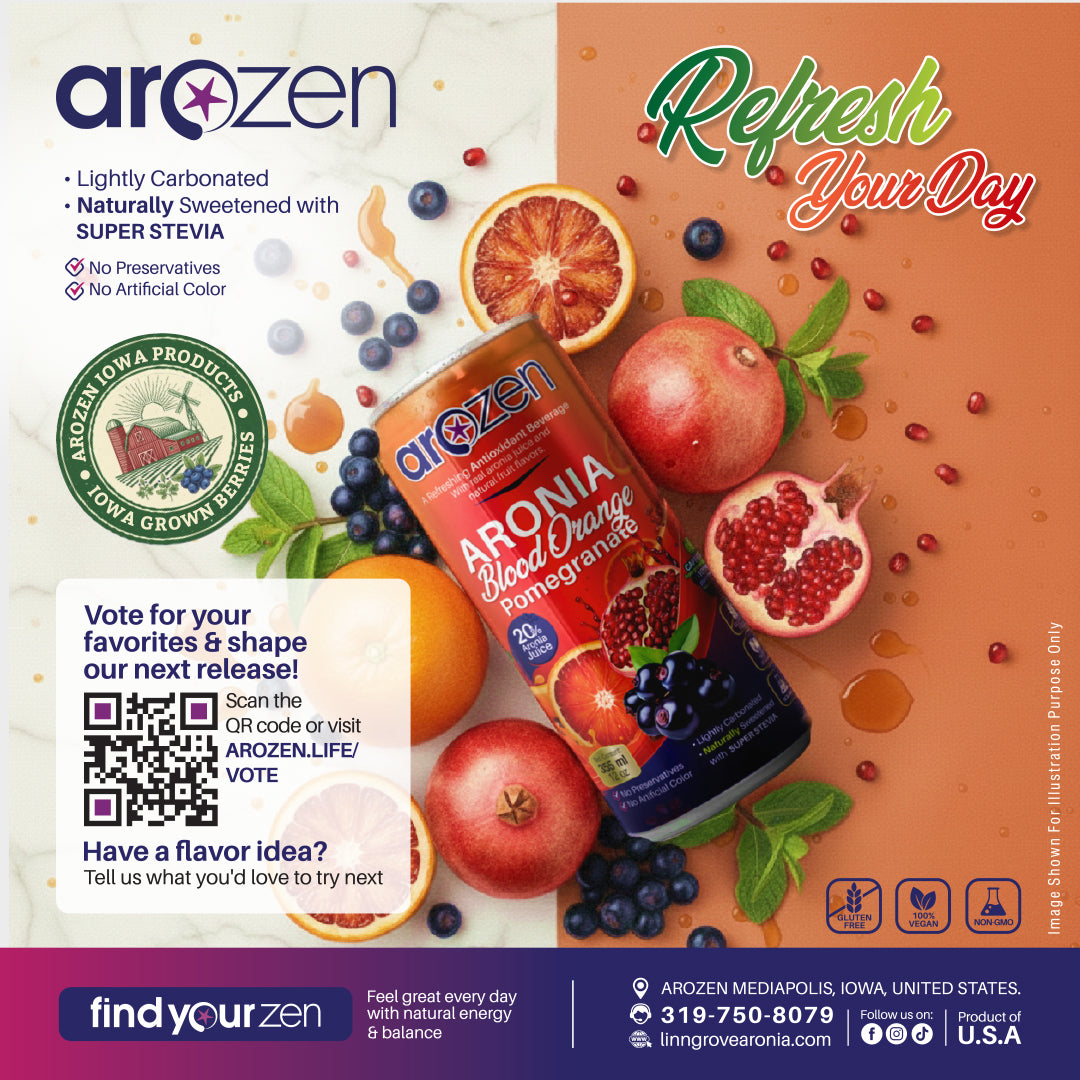 Aronia Blood Orange Pomegranate Antioxidant Beverage  (60mg Caffeine!)
